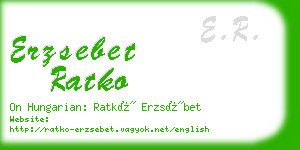 erzsebet ratko business card